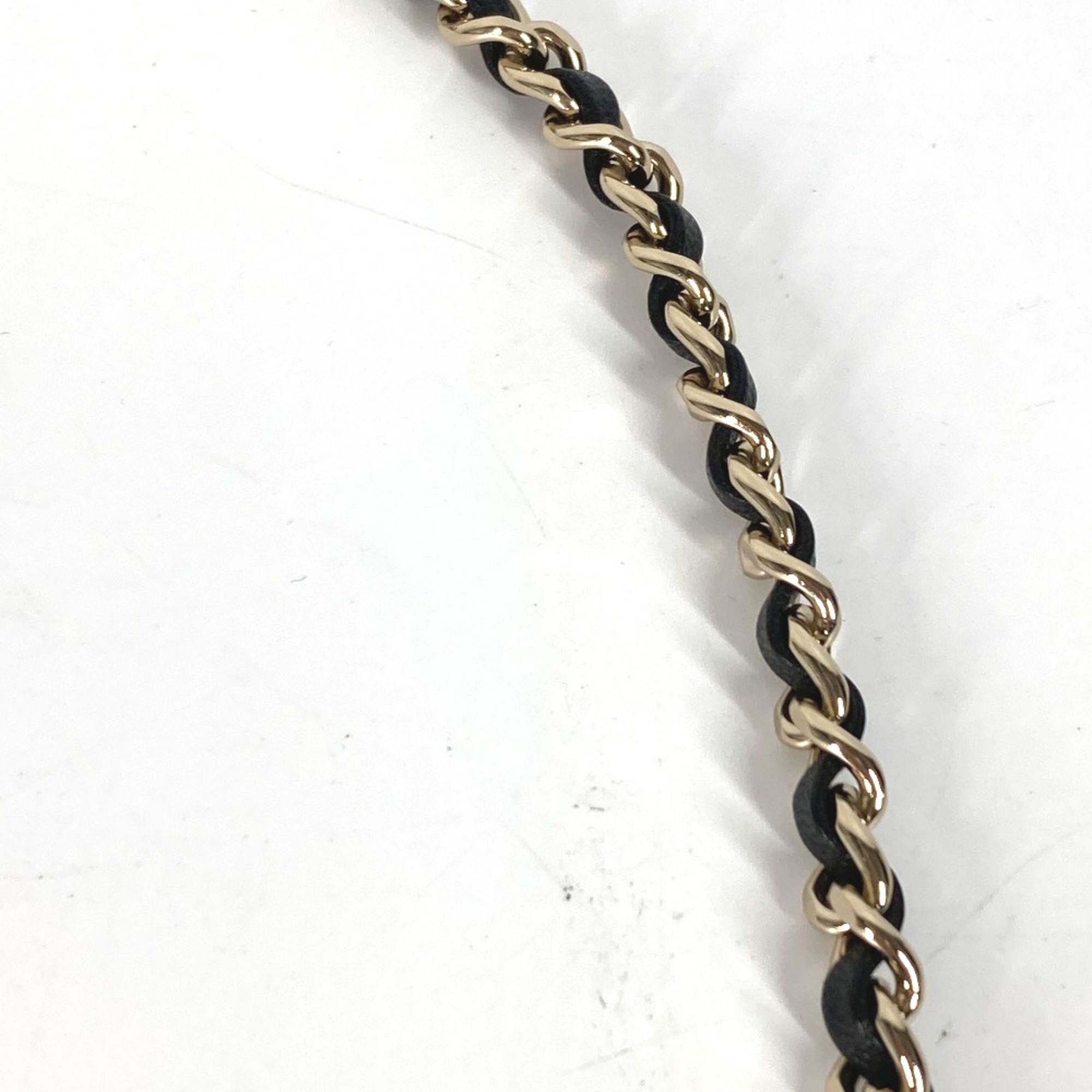 Chanel B22C 3 Chain Faux Pearls belt Black Gold