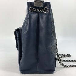 Chanel Shoulder 3WAY Drawstring Handbag Chain Bag Shoulder Bag blue