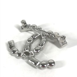 Chanel B23K Accessories Faux Pearl Stone Brooch Silver