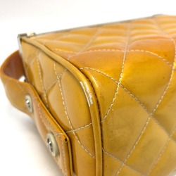 Chanel Matelasse Vanity bag Hand Bag Yellow Based SilverHardware