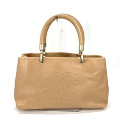 Chanel bag shawl Shoulder Bag Hand Bag Beige GoldHardware