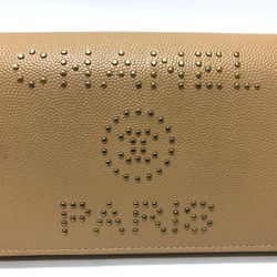 Chanel Long wallet Two fold Long Wallet Beige GoldHardware