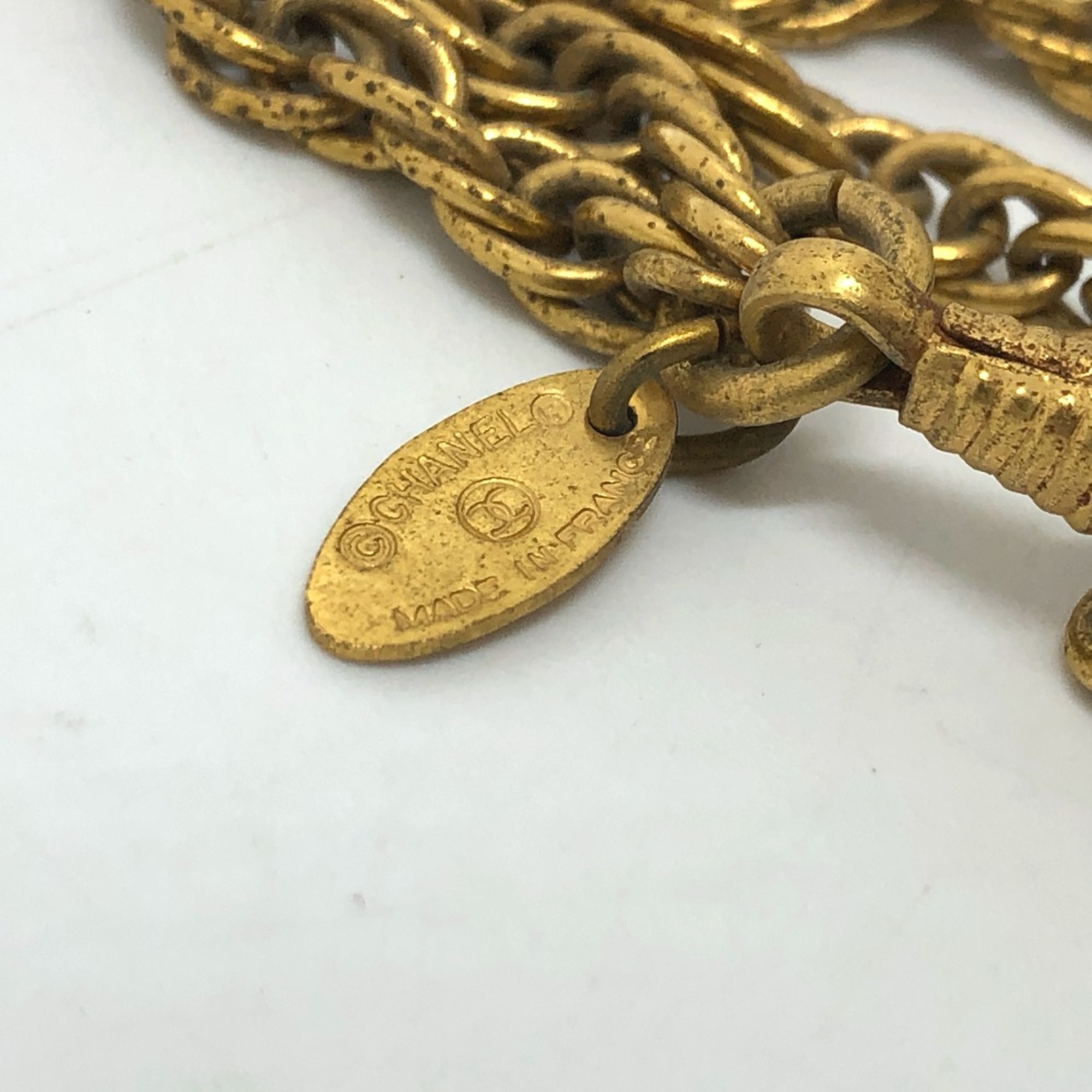 Chanel vintage Chain accessories Necklace Gold