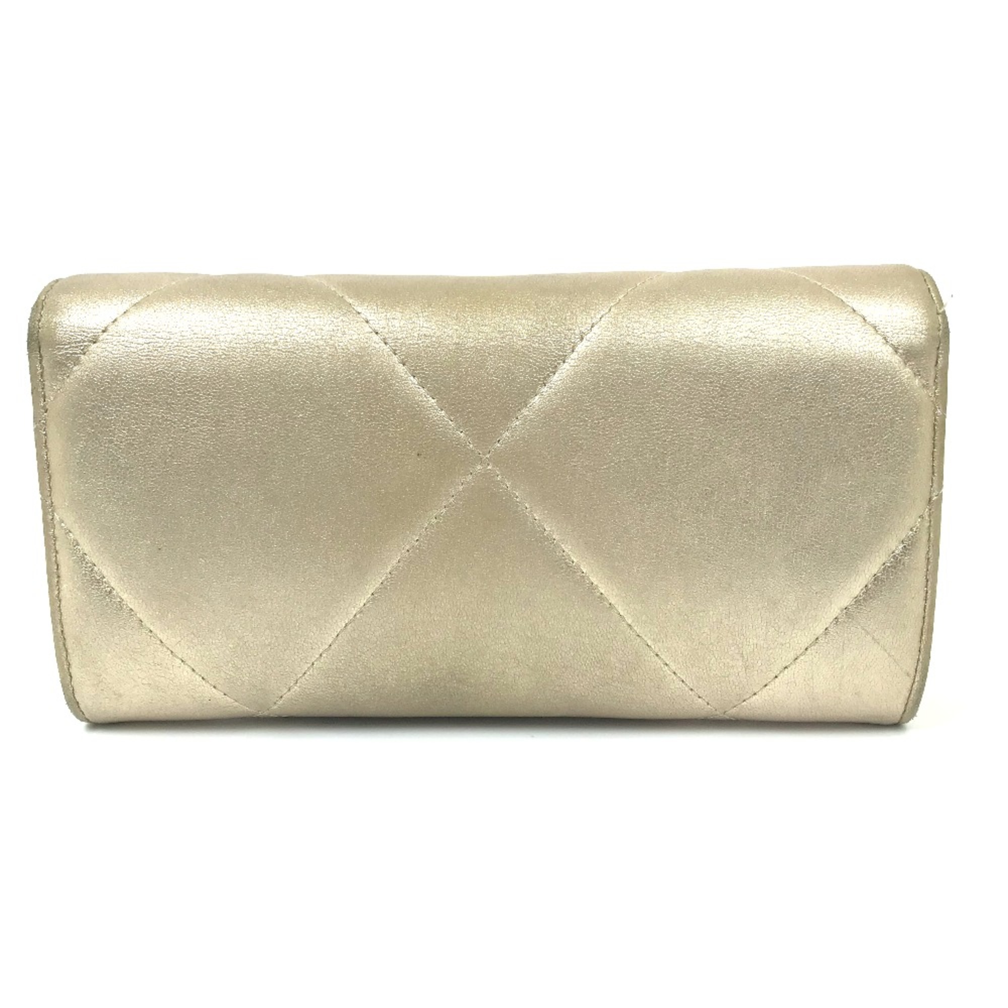 Chanel Matelasse CC mark Long Wallet Gold