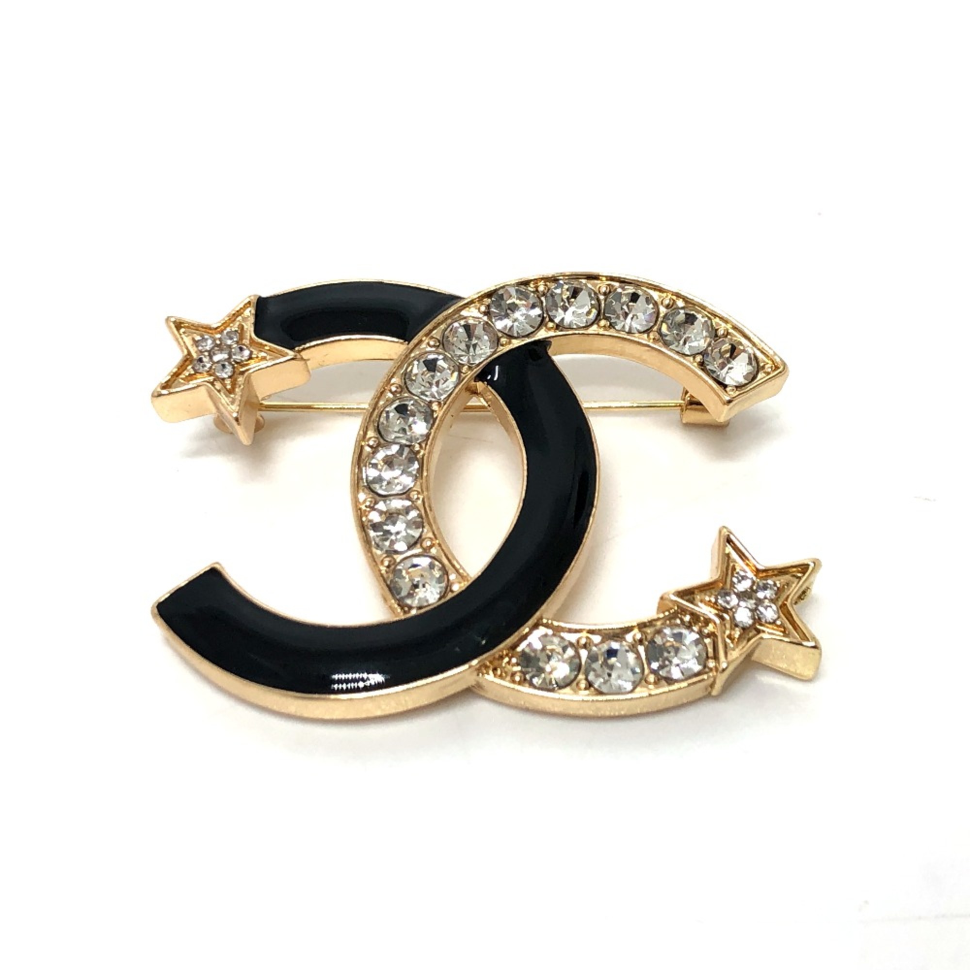 Chanel 23A Accessory Jewelry Brooch Gold Black