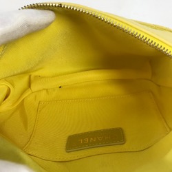 Chanel A57832 Chain Belt Bag Waist Pouch Bag Cross Quilted Matelasse body bag yellow GoldHardware