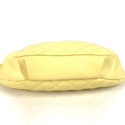 Chanel A57832 Chain Belt Bag Waist Pouch Bag Cross Quilted Matelasse body bag yellow GoldHardware