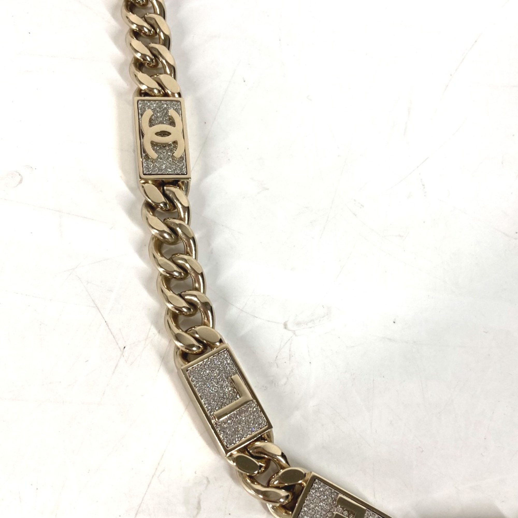 Chanel B21C Rhinestone belt Gold