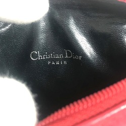 Christian CHRISTIAN DIOR CDHardware Bag Crossbody Shoulder Bag Red SilverHardware