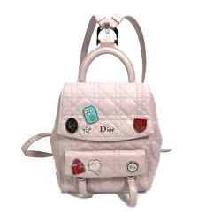 Christian CHRISTIAN DIOR Cannage Stardust Small Ginza limited Backpack Soft pink pink