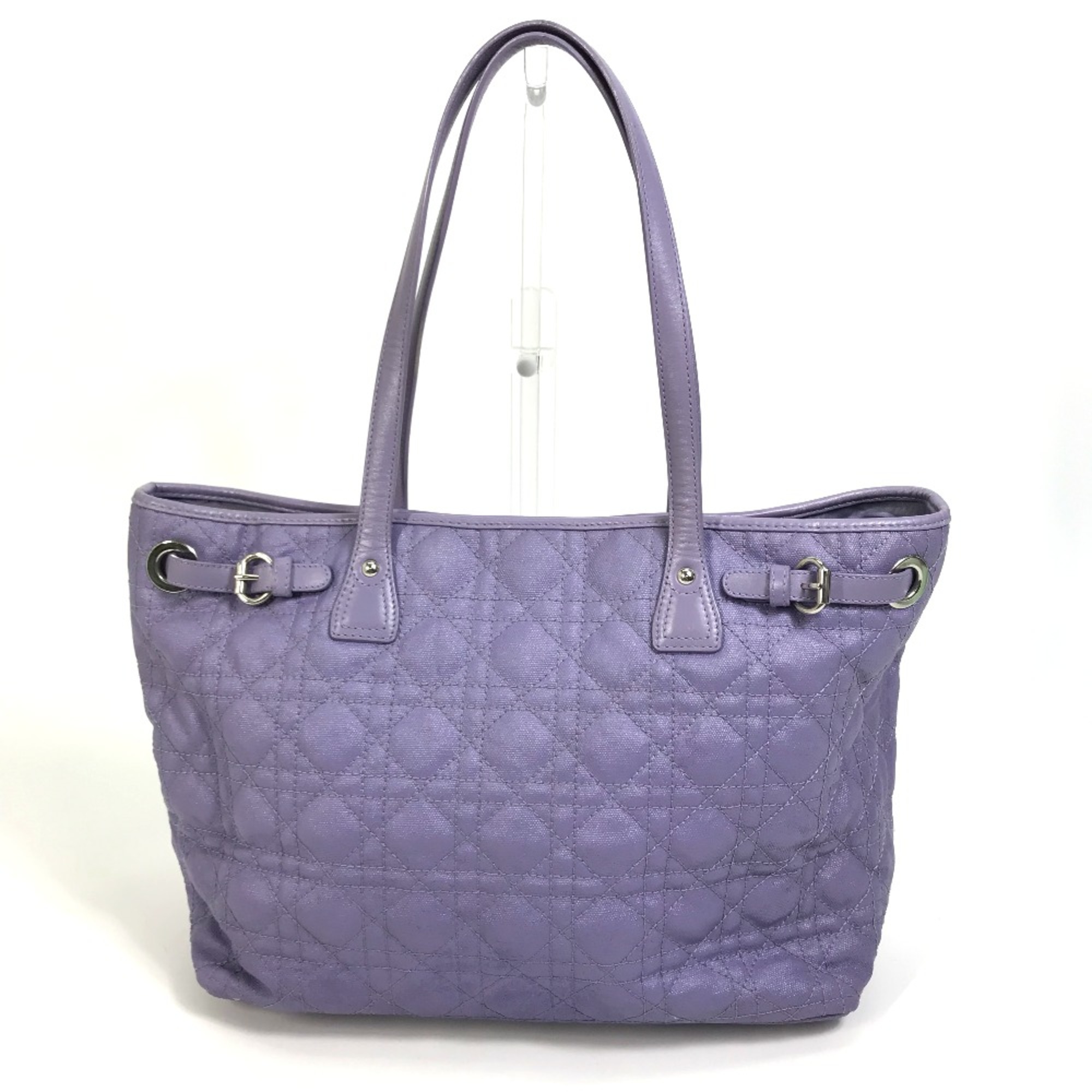 CHRISTIAN DIOR Cannage Panarea Bag Hand Bag Tote Bag purple