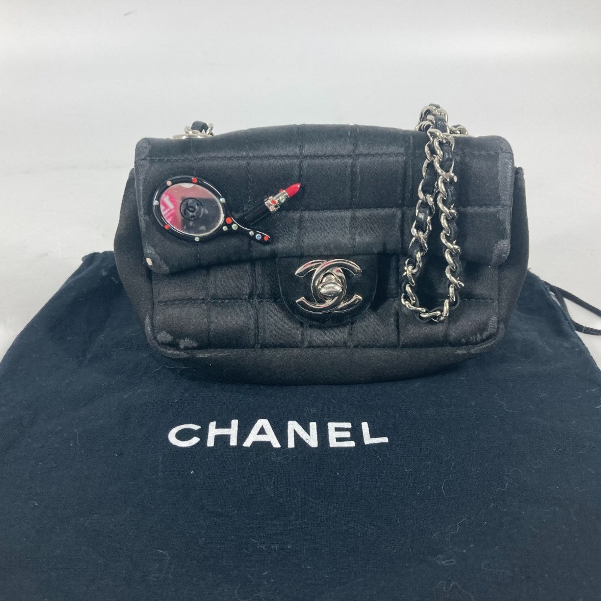 Chanel Bag Pochette Chain bag Crossbody Shoulder Bag Black