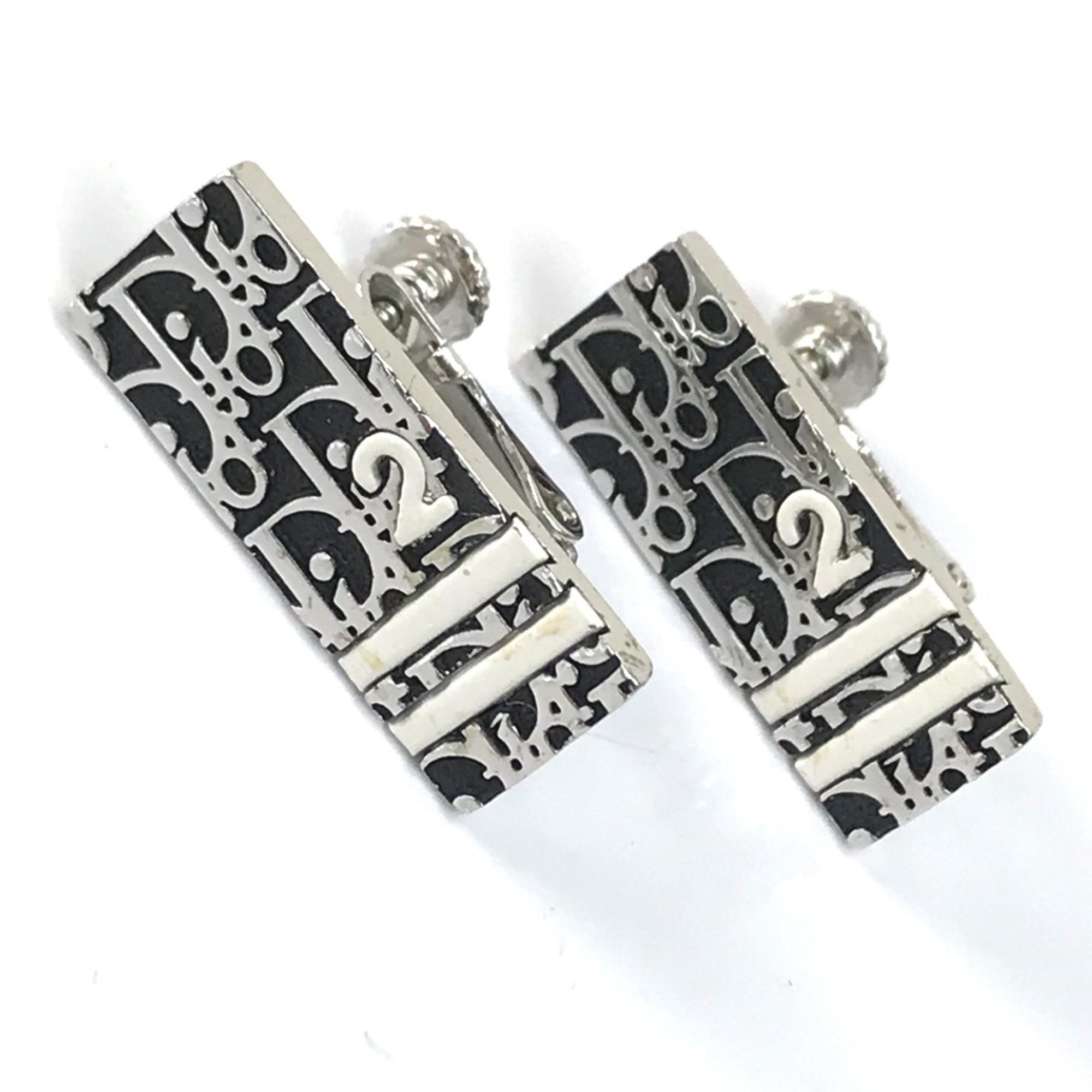 Christian CHRISTIAN DIOR Accessories Earrings Black/Silver