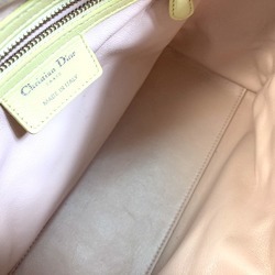 CHRISTIAN DIOR Cannage Bag 2WAY Hand Bag Blue x Yellow x Pink