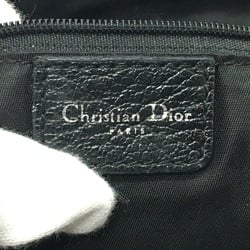 Christian CHRISTIAN DIOR Flower embroidery bag shawl Tote Bag Black