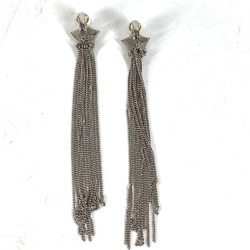 Chanel A17B Accessories Long Earrings Pierce Silver