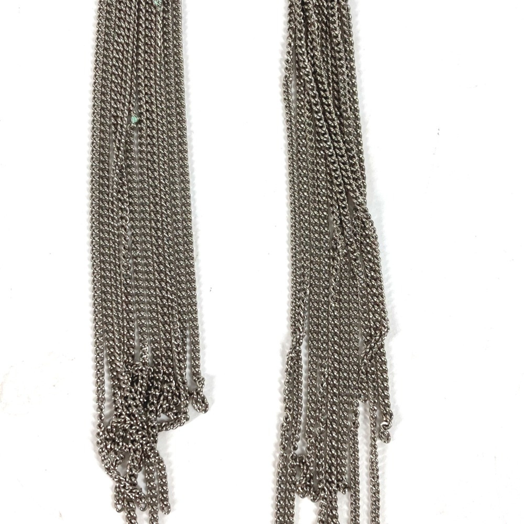 Chanel A17B Accessories Long Earrings Pierce Silver