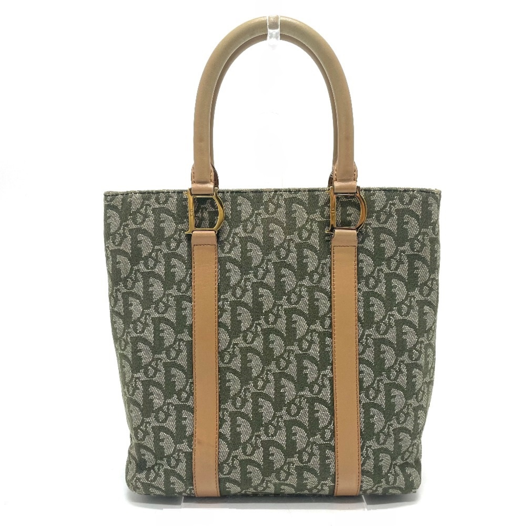 CHRISTIAN DIOR Trotter Bag Hand Bag Tote Bag Green