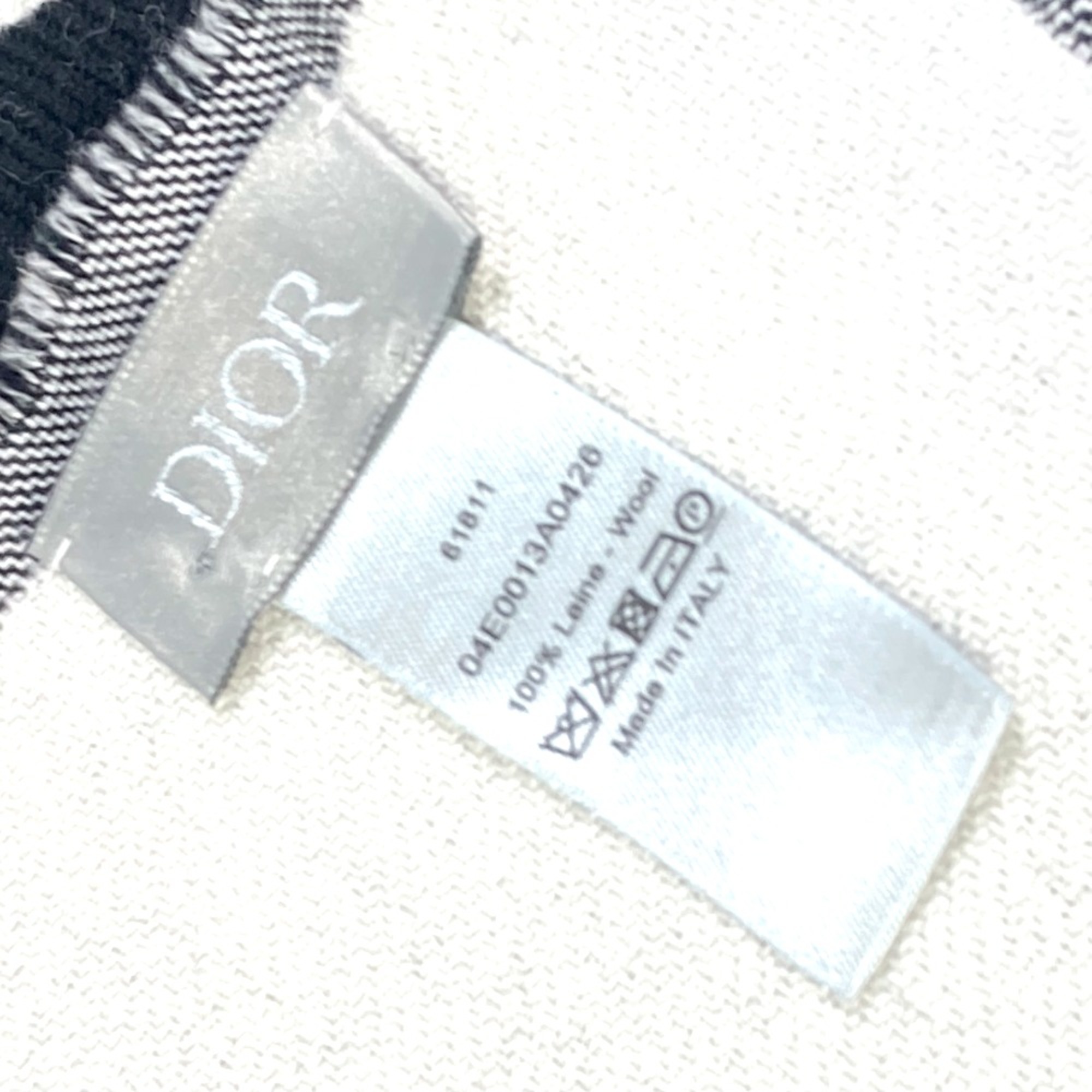 CHRISTIAN DIOR 04E0013A0426 Fashion Accessories Stole/Shawl Scarf Black x White