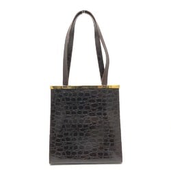 Chloe Plate Bag Tote Bag Brown GoldHardware