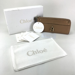 Chloe 3P0143 L-shaped zipper long wallet Long Wallet Brown Brown