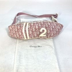 CHRISTIAN DIOR Shoulder Bag waist pouch bag body bag pink White