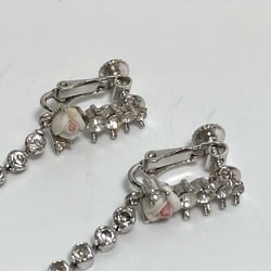 CHRISTIAN DIOR Flower Rose Accessories Earrings Silver