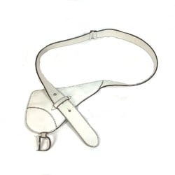 Christian CHRISTIAN DIOR Saddle bag Pouch Waist Pouch White