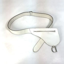 Christian CHRISTIAN DIOR Saddle bag Pouch Waist Pouch White