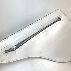 Christian CHRISTIAN DIOR Saddle bag Pouch Waist Pouch White