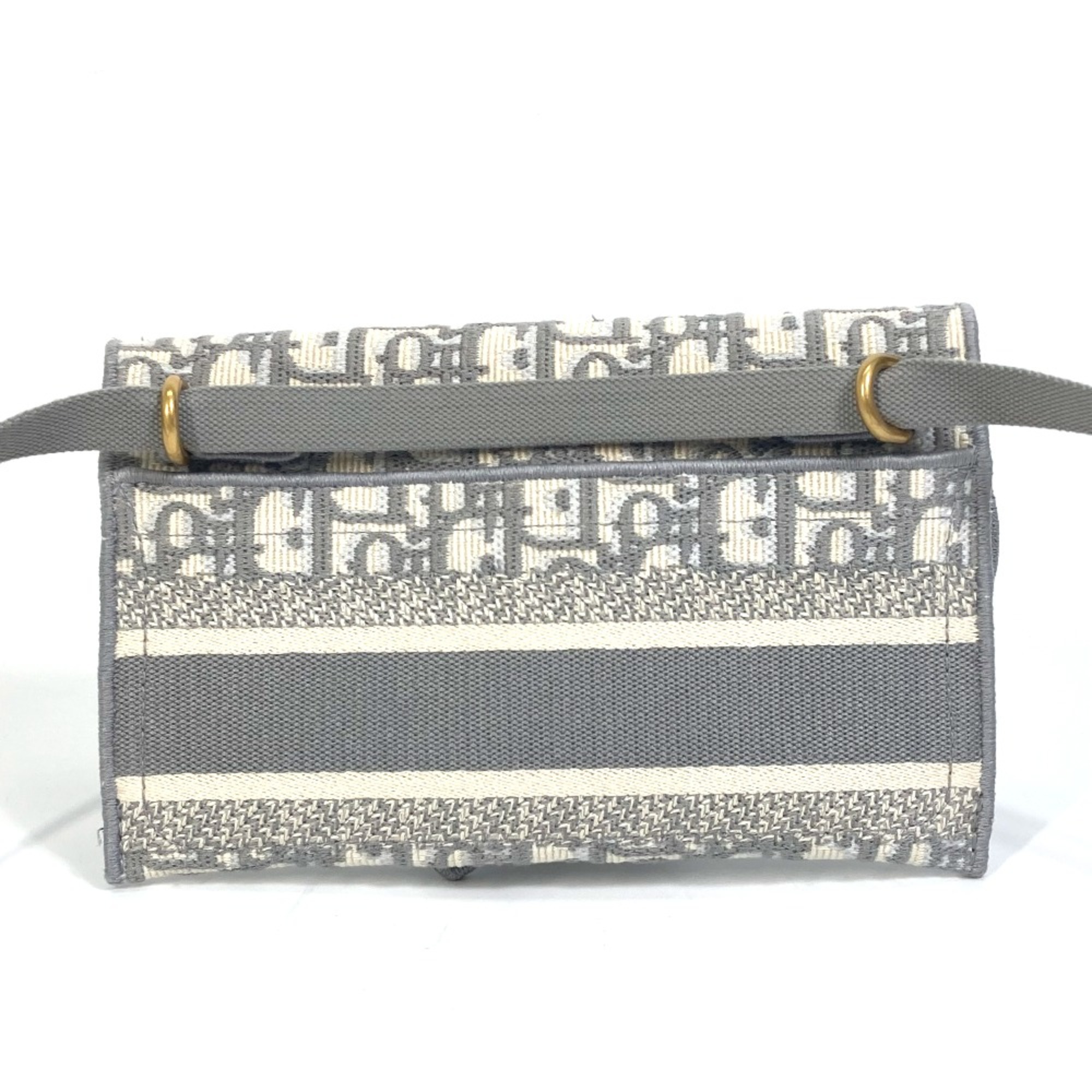 CHRISTIAN DIOR Oblique Embroidery Waist Pouch gray