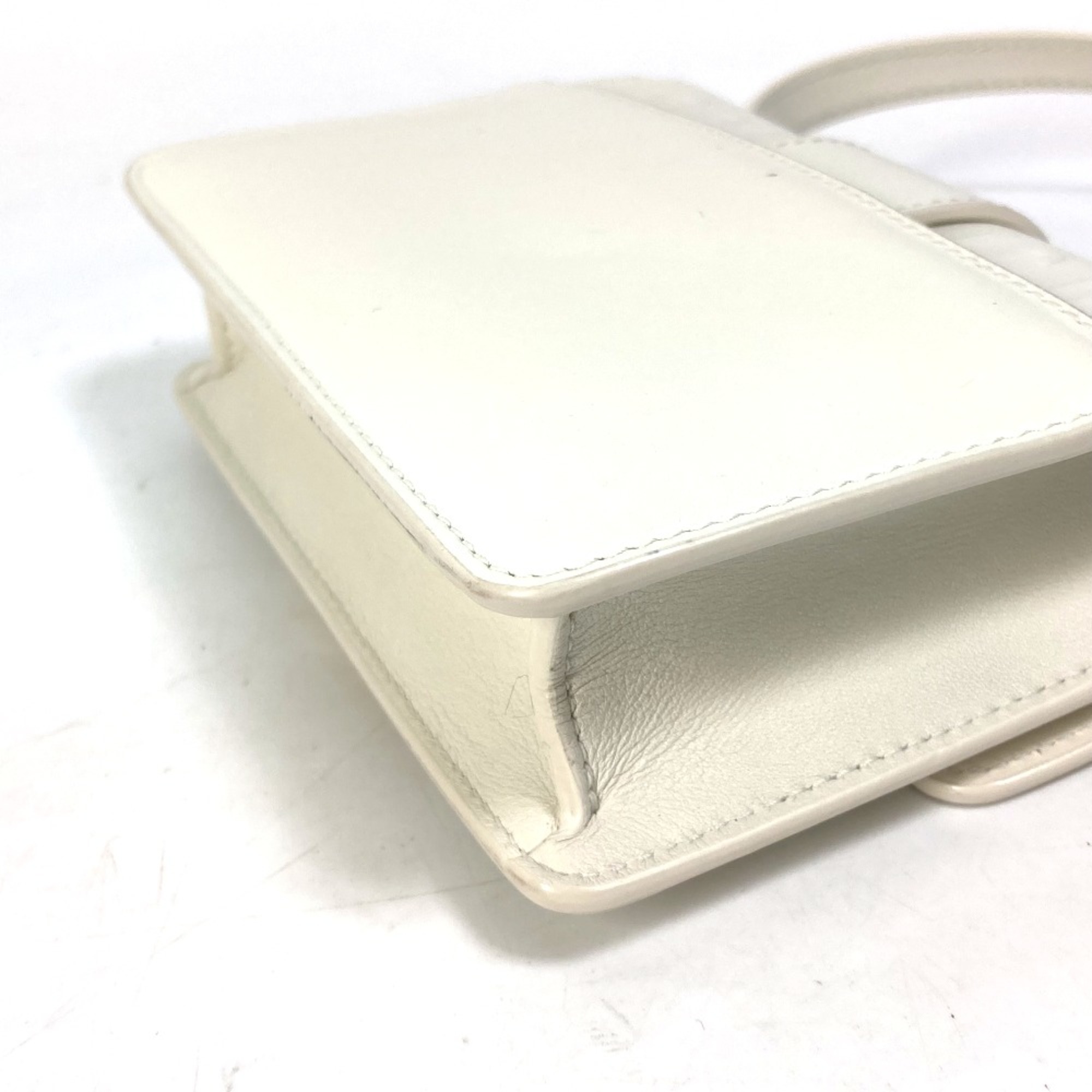 Christian CHRISTIAN DIOR CDHardware Pochette Crossbody pouch Shoulder Bag White Gold