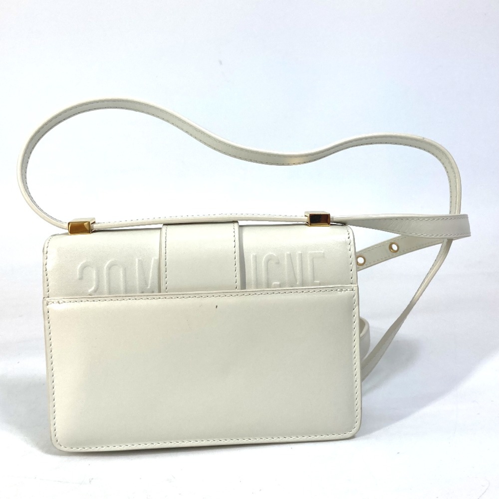 Christian CHRISTIAN DIOR CDHardware Pochette Crossbody pouch Shoulder Bag White Gold