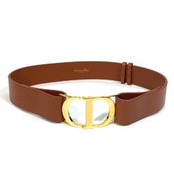 CHRISTIAN DIOR CD logo CD buckle belt Brown GoldHardware