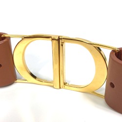 CHRISTIAN DIOR CD logo CD buckle belt Brown GoldHardware