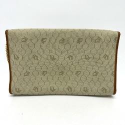 Christian CHRISTIAN DIOR Logo honeycomb chain bag Shoulder Bag Beige