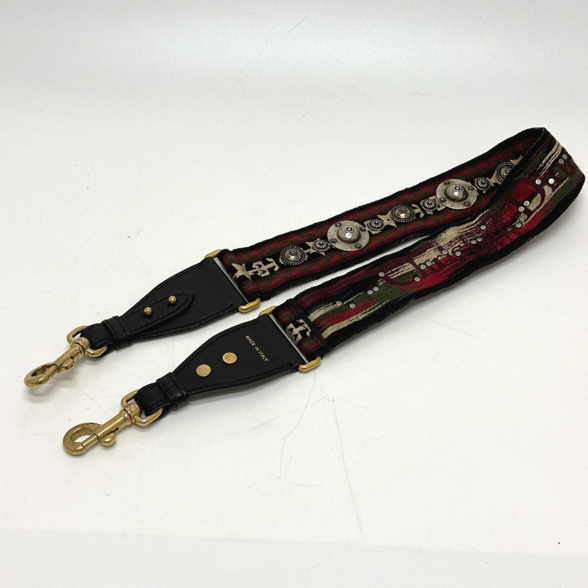 CHRISTIAN DIOR Strap only Shoulder strap Black/Red