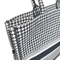 CHRISTIAN DIOR Houndstooth Shoulder Bag bag book tote Tote Bag White/Black