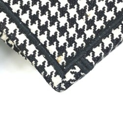 CHRISTIAN DIOR Houndstooth Shoulder Bag bag book tote Tote Bag White/Black