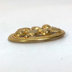 Christian CHRISTIAN DIOR circle round vintage Accessories Brooch Gold