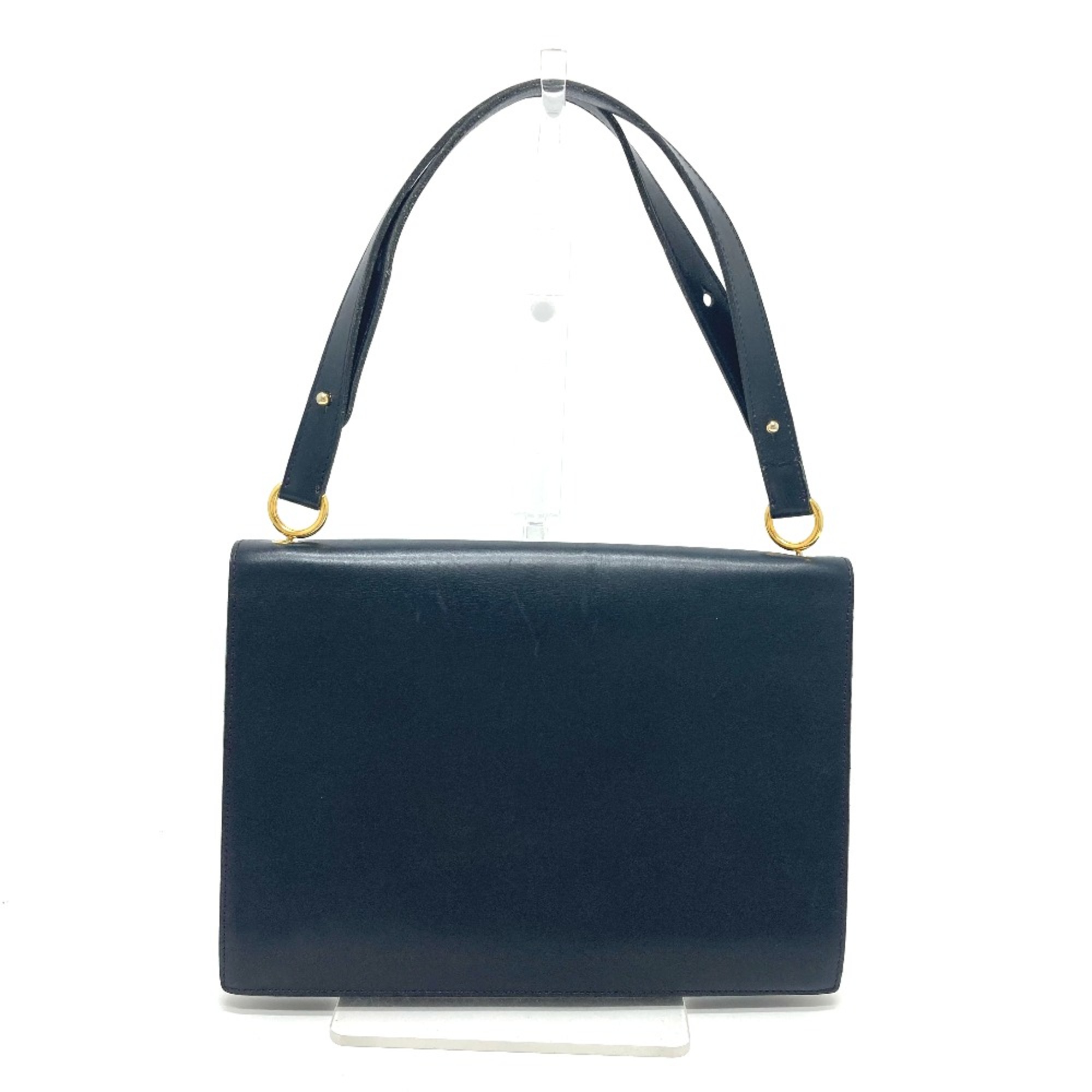 Christian CHRISTIAN DIOR Trotter Bag Hand Bag Shoulder Bag Navy