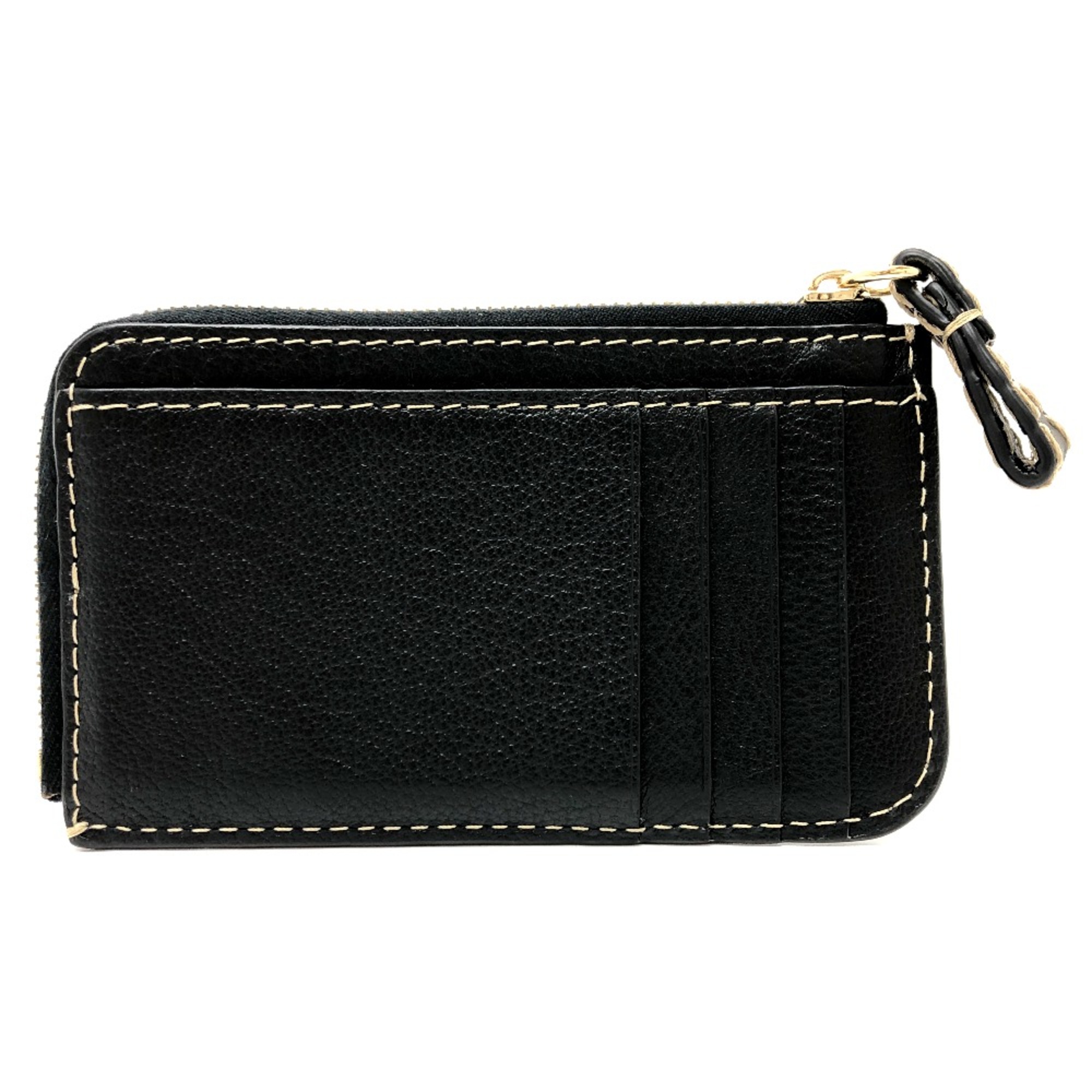 Chloe Pass case Card Case Black GoldHardware