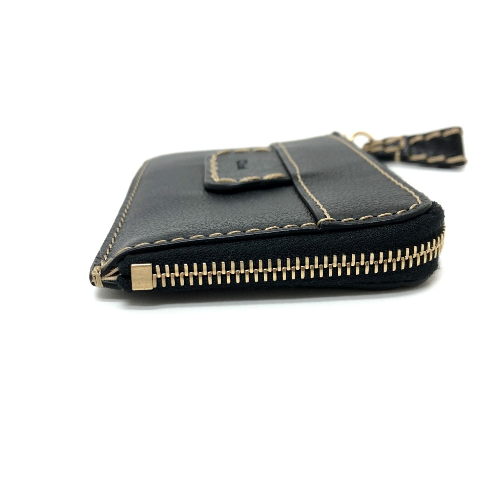 Chloe Pass case Card Case Black GoldHardware