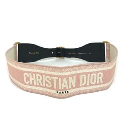 CHRISTIAN DIOR Embroidery Thick belt wide belt pink