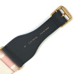 CHRISTIAN DIOR Embroidery Thick belt wide belt pink