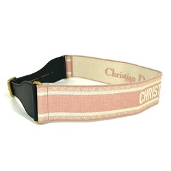 CHRISTIAN DIOR Embroidery Thick belt wide belt pink