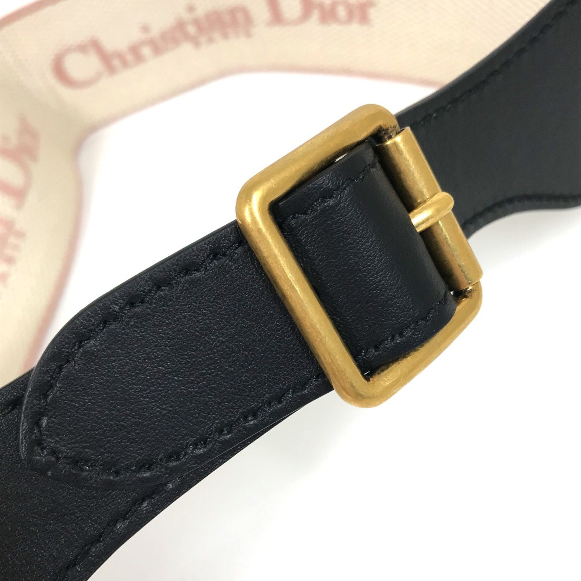 CHRISTIAN DIOR Embroidery Thick belt wide belt pink