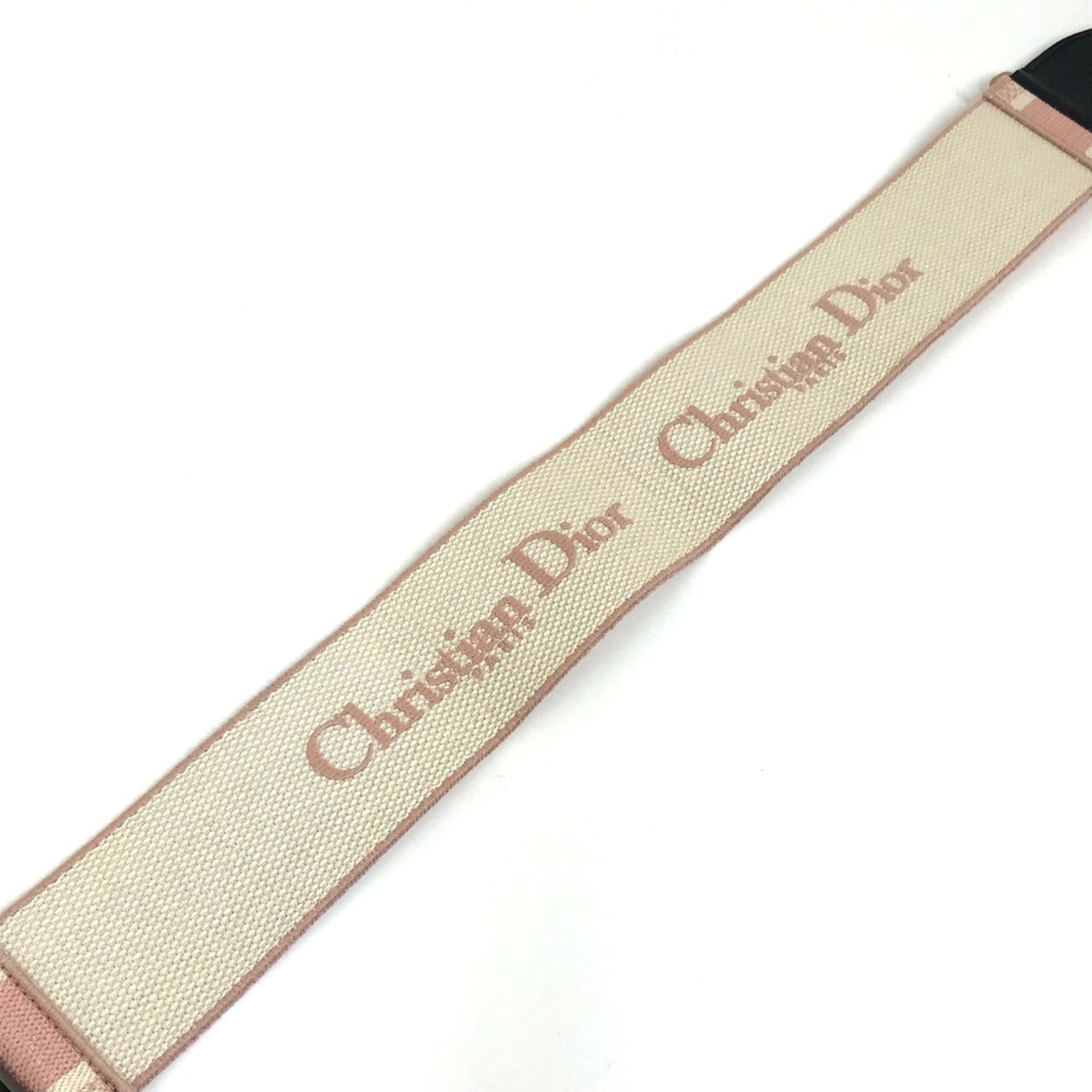 CHRISTIAN DIOR Embroidery Thick belt wide belt pink