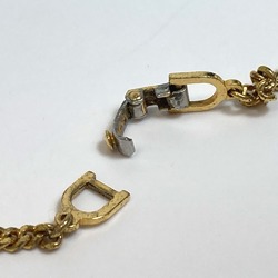 CHRISTIAN DIOR CD Bracelet 2-piece set Necklace Silver x Gold