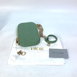 Christian CHRISTIAN DIOR S0872ONMJ_M59H Cannage phone case Chain 3WAY bag Shoulder Bag Green